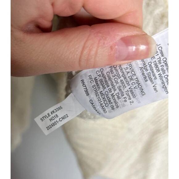 Madewell Balloon Sleeve Sweater Cream V Neck Alpaca Wool Blend Pullover Size XXS - Picture 5 of 5